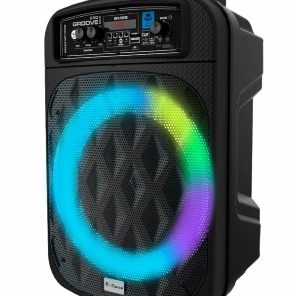 iDance Groove220MK2 Portable Karaoke Speaker with 1 Wireless Microphone