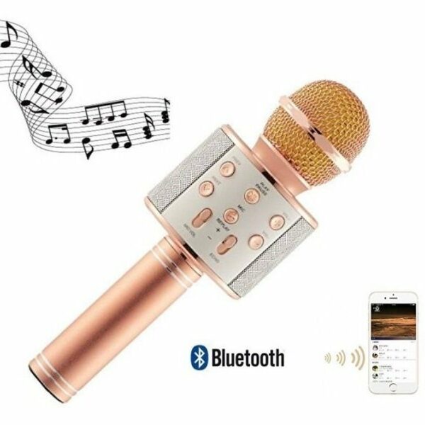 Ασύρματο bluetooth μικρόφωνο με ενσωματωμένο ηχείο και karaoke WS-858
