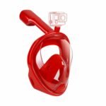 Full Face Snorkeling Mask XL with Snorkel 180° Panoramic View & Dry Top System Red - Image 5