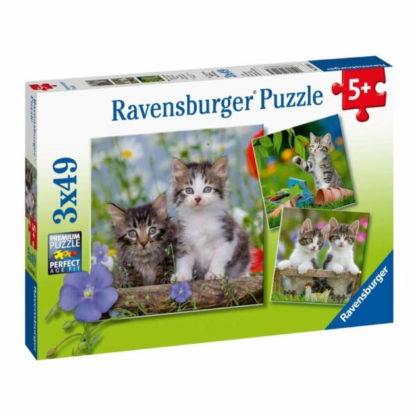 Ravensburger Παζλ Cuddly Kittens 3 σε 1, Τρυφερές Γατούλες για Ατελείωτη Παιχνιδιάρικη Μάθηση!