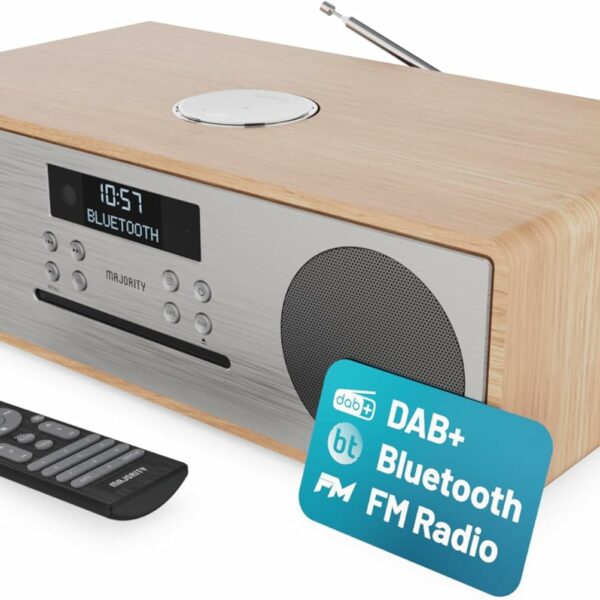 Majority Mini HiFi CD/BT/USB/FM Oakington Oak