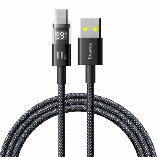 Baseus Cable USB-C to USB-A Display 2 Series Braided 100W 1.0m Black