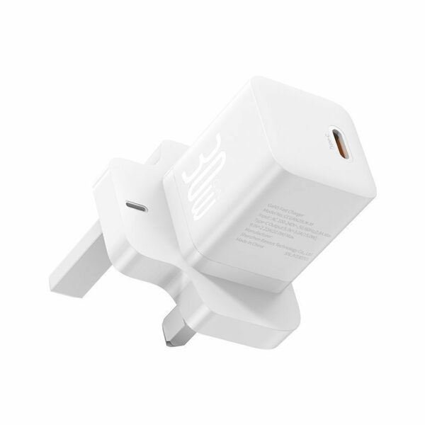 Baseus Charger Wall 30W USB-C UK MINI GaN5 White