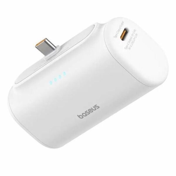 Baseus Powerbank 20W 5000mAh Plug-In USB-C 20W White