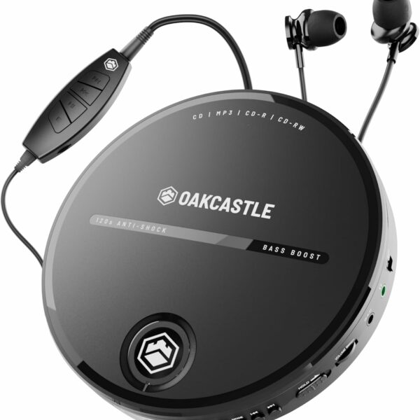 Majority Portable CD Player Incl. Earphones 2x AA Line out Oakcastle CD10