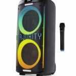 Majority Speakers Portable Karaoke PULSE P4 420W Wireless Mic BT/USB/RGB UK