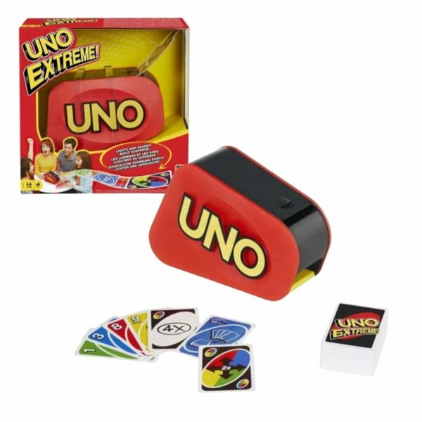 UNO Extreme Εκρηκτικό Επιτραπέζιο Παιχνίδι Καρτών με Εκτοξευτή, Φώτα & Ήχους 3+ Ετών