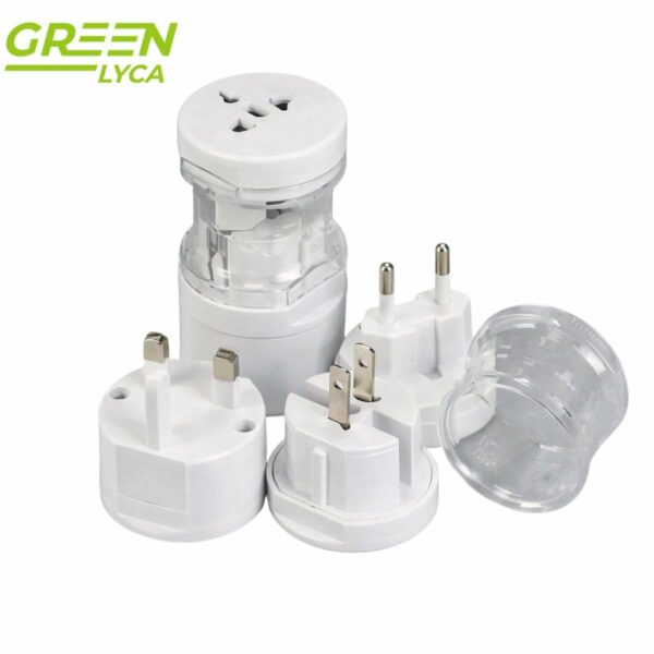 Green Lyca Universal Travel Adaptor 3-σε-1 για Παγκόσμια Χρήση G-1026 Άσπρο