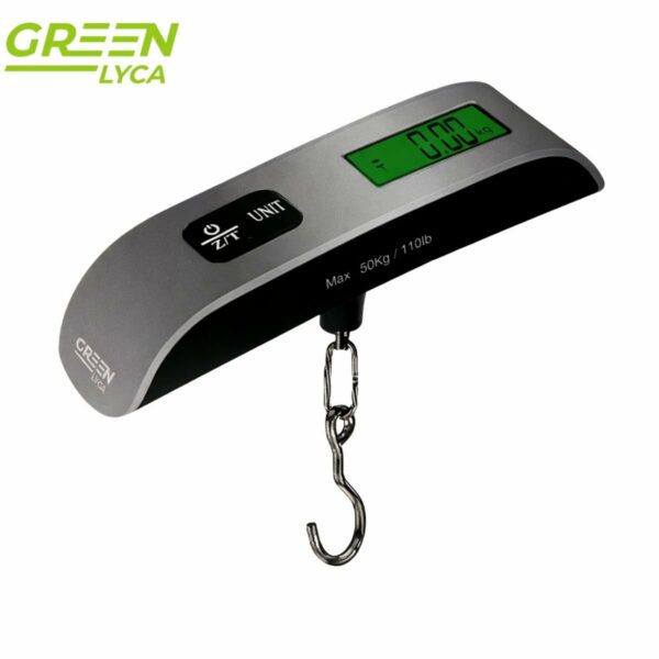 Green Lyca Φορητή Ηλεκτρονική Ζυγαριά Χειρός 50kg με Οθόνη LED & Αισθητήρα Θερμοκρασίας GL69605