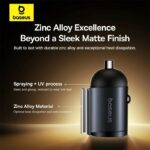 Baseus Car Charger 30W U+C Tiny Star Black - Image 4