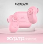 SonicGear EARPUMP COMFY1 TWS IPX5 Earphones Pink - Image 2