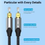 Vention AUDIO Optical Cable Aluminum 5.0m Grey BAVHJ - Image 2