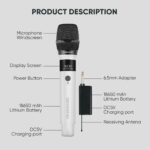 SonicGear Microphone Wireless 2xHandsets Rechargeable LED WM 2200UL DUAL Grigio - Image 2