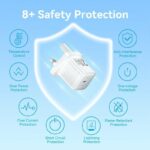 Vention Charger Wall GaN 20W 1xUSBC UK+Lightning Cable White FEPW0 - Image 6