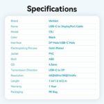 Vention Converter USB-C to DisplayPort Cable 4K60Hz 1.0m CRJBF - Image 5