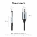 Vention AUDIO 6.3mm to XLR M-F Cable Braided-Metal 1.0m BKGHF - Image 4