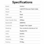 Vention NETWORK Cable Cat8 STP Rotate Right Angle Slim 3.0m Black IKLBI - Image 4