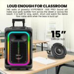 SonicGear Portable Karaoke Speaker 15” 240W TWS BT/USB 2x Mics HYPERBOX 1500 Pro - Image 2
