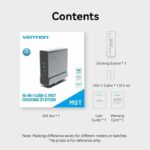 Vention HUB USB-C 8xUSB/2xHDMI/DP/MST/RJ45/SD/3.5mm/PD TPUH0 - Image 3