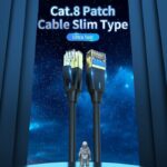 Vention NETWORK Cable CAT8 SFTP Slim 0.5m Black IKIBD - Image 2