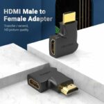 Vention HDMI Adaptor Male to Female 90 Degree Vertical Flat AIPB0 - Image 2