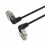Vention NETWORK Cable Cat6A UTP Rotate Right Angle Slim 1.0m Black IBOBF