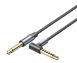 Vention AUDIO 6.3mm M to 6.3mm M Right Angle Braided-Metal 3.0m BKEHI