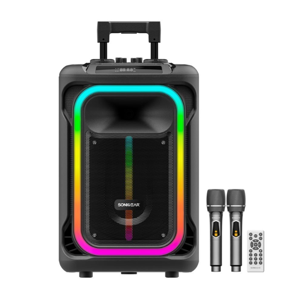 SonicGear Portable Karaoke Speaker 12” 240W TWS BT/USB 2x Mics HYPERBOX 1300 Pro - Image 2
