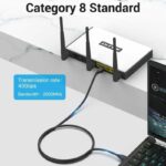 Vention NETWORK Cable CAT8 SFTP Slim 0.5m Black IKIBD - Image 4