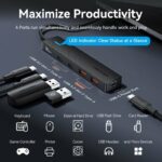 Vention IT HUB USB-C 2xA 2xC 3.2 Gen2 + USBC Power Port CHYBB - Image 7