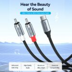 Vention AUDIO CONVERTER USB-C to 2RCA Male Cable 1.0m BIKHF - Image 4