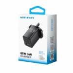 Vention Charger Wall GaN 65W 2xUSBC 1xUSBA Black FERB0-UK - Image 4