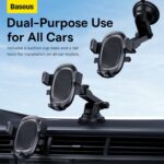 Baseus Car Holder Dash/Wind Gravity Telescopic Suction UltraControl Pro Series Black - Image 2