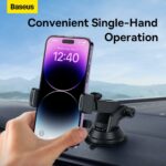 Baseus Car Holder Dash/Wind Gravity Telescopic Suction UltraControl Pro Series Black - Image 3