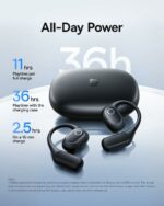 Baseus Headphones Open Ear Sports Earphones IPX5 ELI2i FIT Black - Image 4