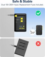 Baseus Charger Wall 70W EnerCore CG11 Universal Travel Adapter with Retractable Cable s Black - Image 3