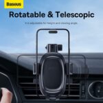 Baseus Car Holder Dash/Wind Gravity Telescopic Suction UltraControl Pro Series Black - Image 4