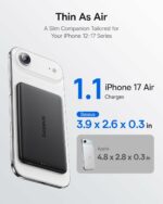 Baseus Powerbank Wireless 20W 5000mAh Magnetic PicoGo AM41 Ultra Black - Image 2