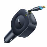 Baseus Car Charger 30W VR2 with Retractable Cable Black