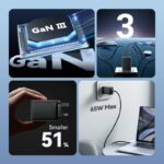 Vention Charger Wall GaN 65W 2xUSBC 1xUSBA White FERW0-UK - Image 6