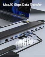 Baseus IT USB Hub 12-in-1 Laptop Docking Station 2xUSB-C/2x4KHDMI/1x4KDP/2xUSBC/3xUSB-A/SD/RJ45/PD100W - Image 4