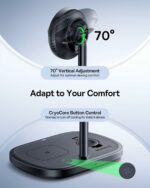 Baseus Charger Desktop Wireless 3in1 EnerFill FS41 TEC Cooling (45W Adapter EU + 1m C to C Data Cable Black Included) - Image 2
