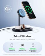 Baseus Charger Desktop Wireless 3in1 EnerFill FS41 TEC Cooling (45W Adapter EU + 1m C to C Data Cable Black Included) - Image 3