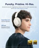 Baseus Headphones Over Ear ANC Bass BH1 NC White - Image 4