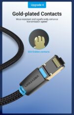 Vention NETWORK Cable CAT8 SFTP Braided 1.0m Black IKGBF - Image 5