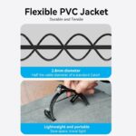Vention NETWORK Cable Cat6A UTP Rotate Right Angle Slim 2.0m Black IBOBH - Image 4