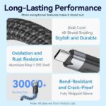 Vention IT Cable USB-C 3.2 Gen2 M-F 1.0m Braided Aluminum Black TRFBF - Image 6