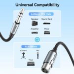 Vention AUDIO 6.3mm to XLR M-F Cable Braided-Metal 2.0m BKGHI - Image 5