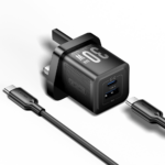 Vention Charger Wall GaN 30W 1xA 1xC+USBC Cable Black TZ-FEQB0-UK-01