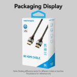 Vention HDMI Cable 2.1 8K60Hz Braided Ultra Thin 2.0m ALOGH - Image 2